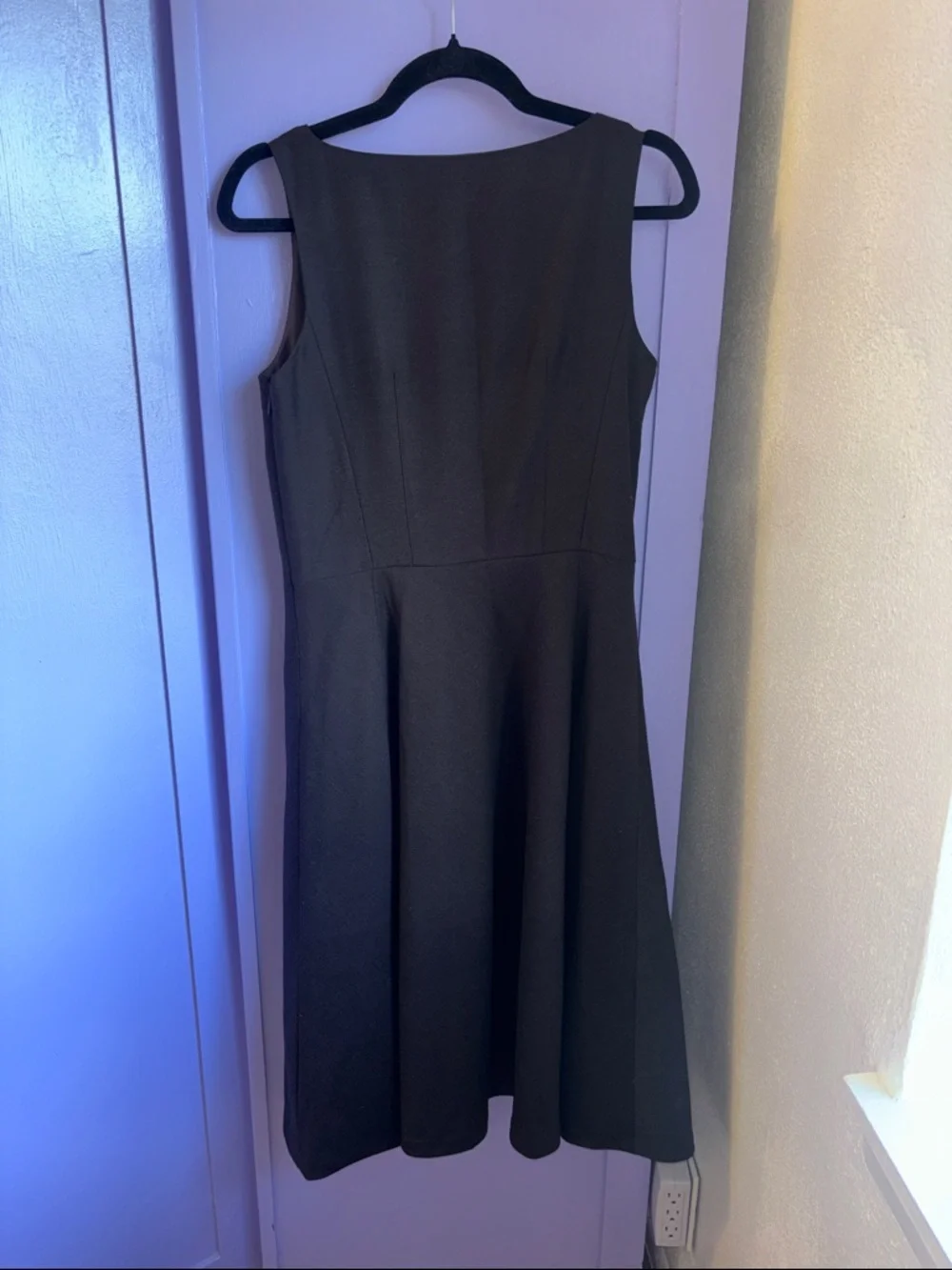 Banana Republic Brown Wool Blend  Sleeveless Fit Flare Midi Dress A-Line pockets - Picture 5 of 14